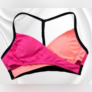 PINK Victoria's Secret Sport Pink and Orange swim top